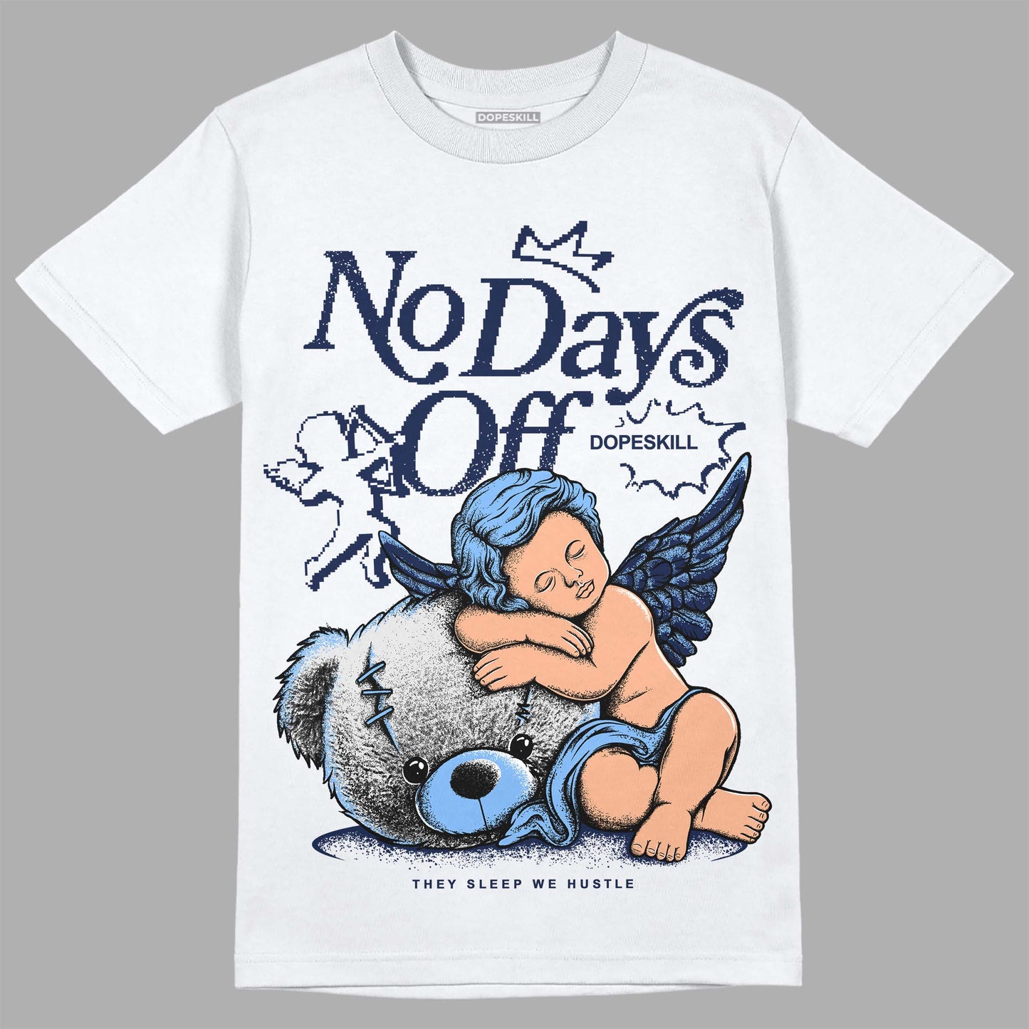Midnight Navy 5s DopeSkill T-Shirt New No Days Off Graphic