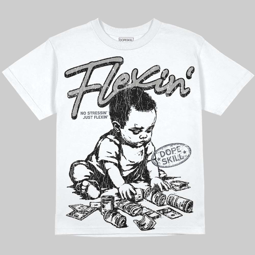 Cool Grey 11s DopeSkill Oversize Print T-Shirt Flexin' Graphic