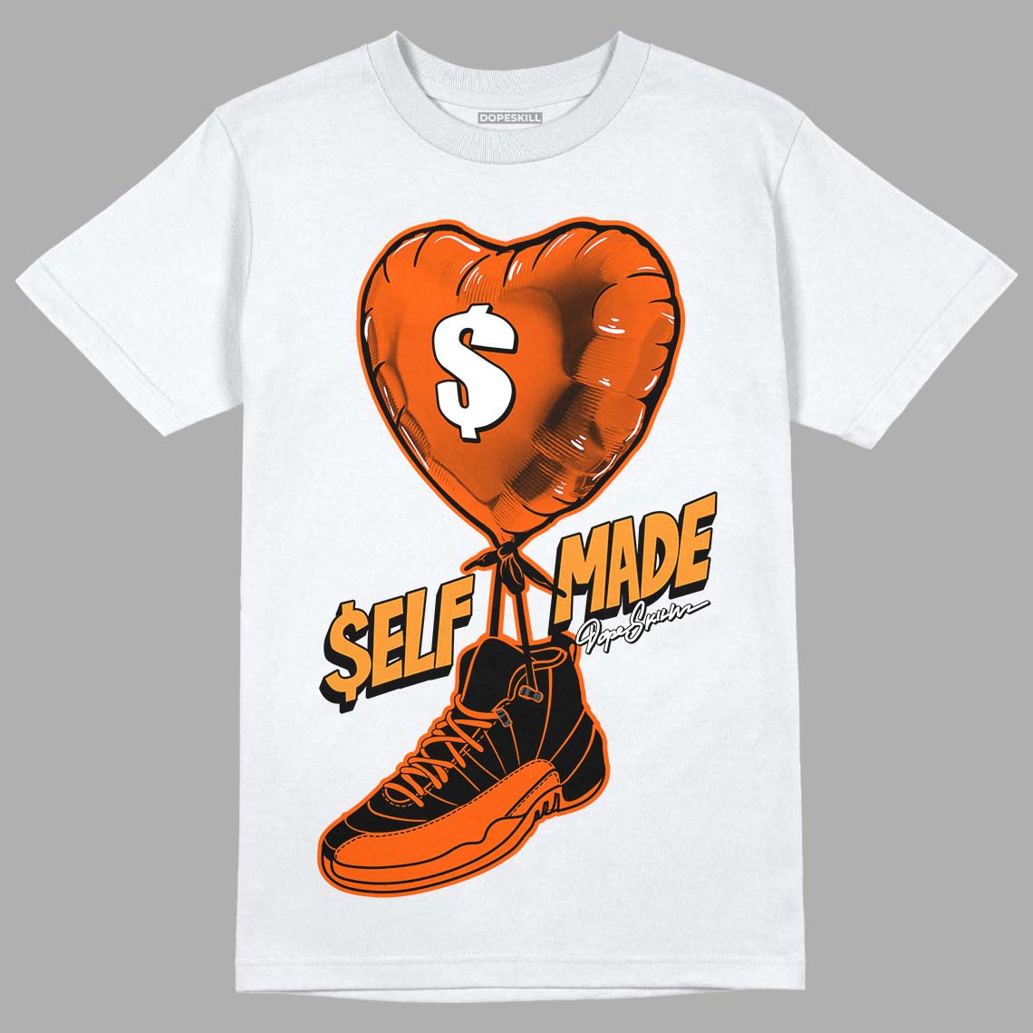 Brilliant Orange 12s DopeSkill T-Shirt Self Made Graphic