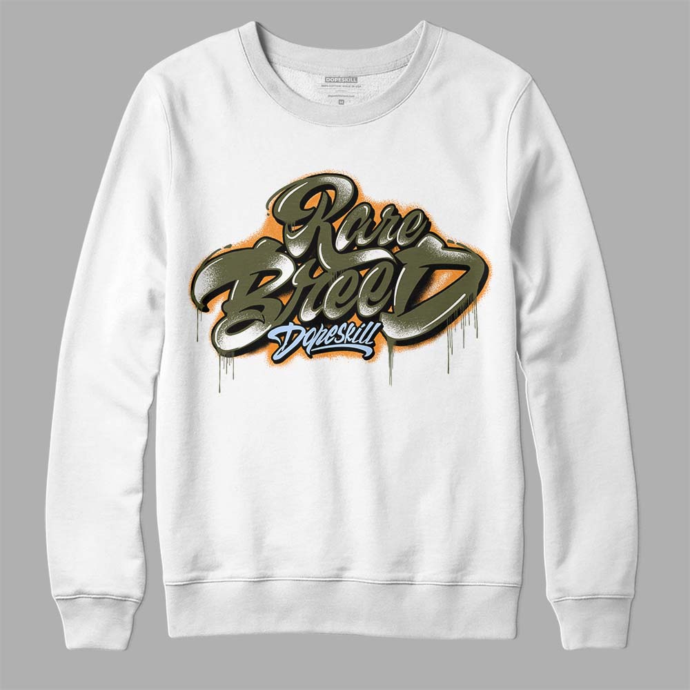 Olive 5s DopeSkill Sweatshirt Rare Breed Type Graphic