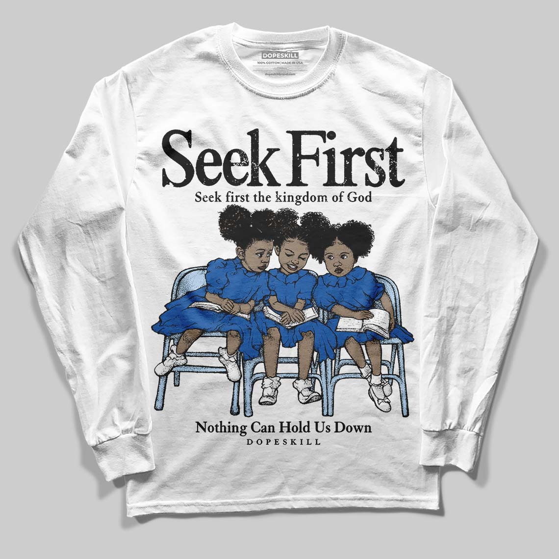 Space Jam 11s DopeSkill Long Sleeve T-Shirt New Seek First Graphic