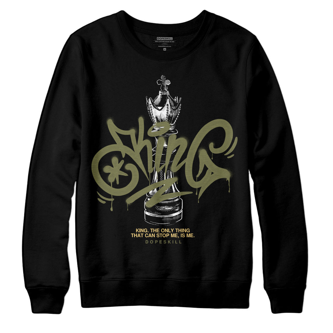 Craft Olive 4s DopeSkill Sweatshirt King Chess Graphic