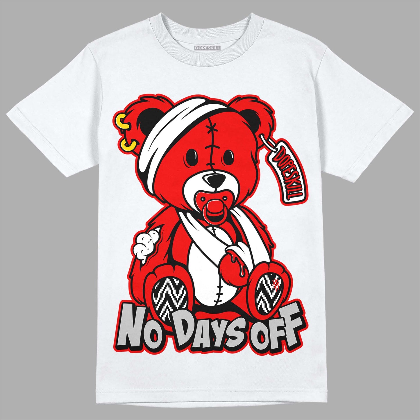 Cherry 12s DopeSkill T-Shirt Hurt Bear Graphic