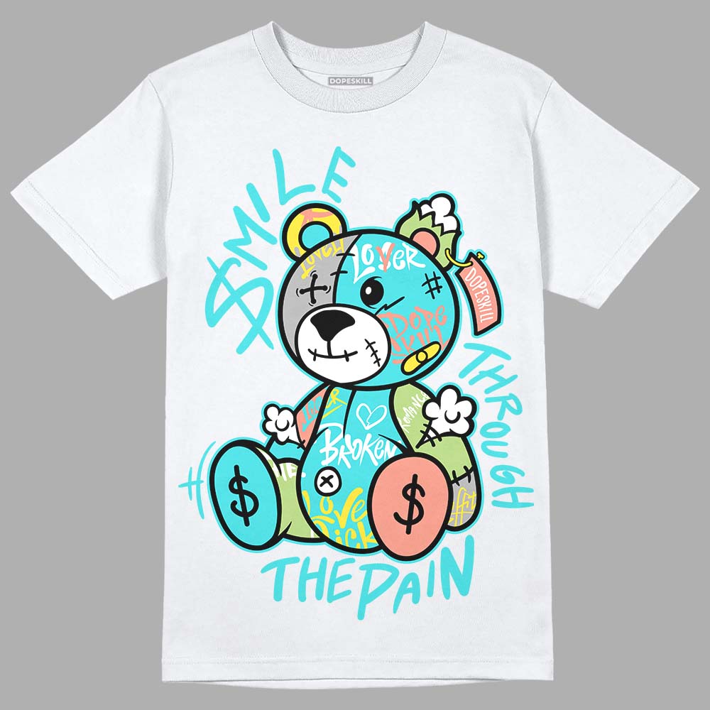 Cyan Burst 9060 DopeSkill T-Shirt Smile Through The Pain Graphic