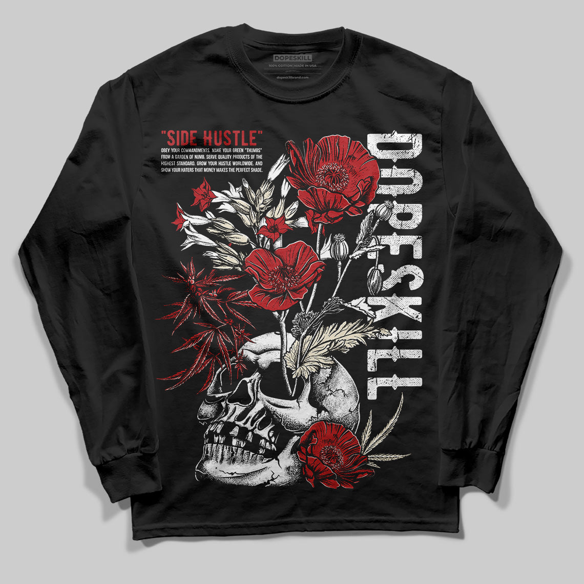 Black Toe Reimagined 1s DopeSkill Long Sleeve T-Shirt Side Hustle Graphic