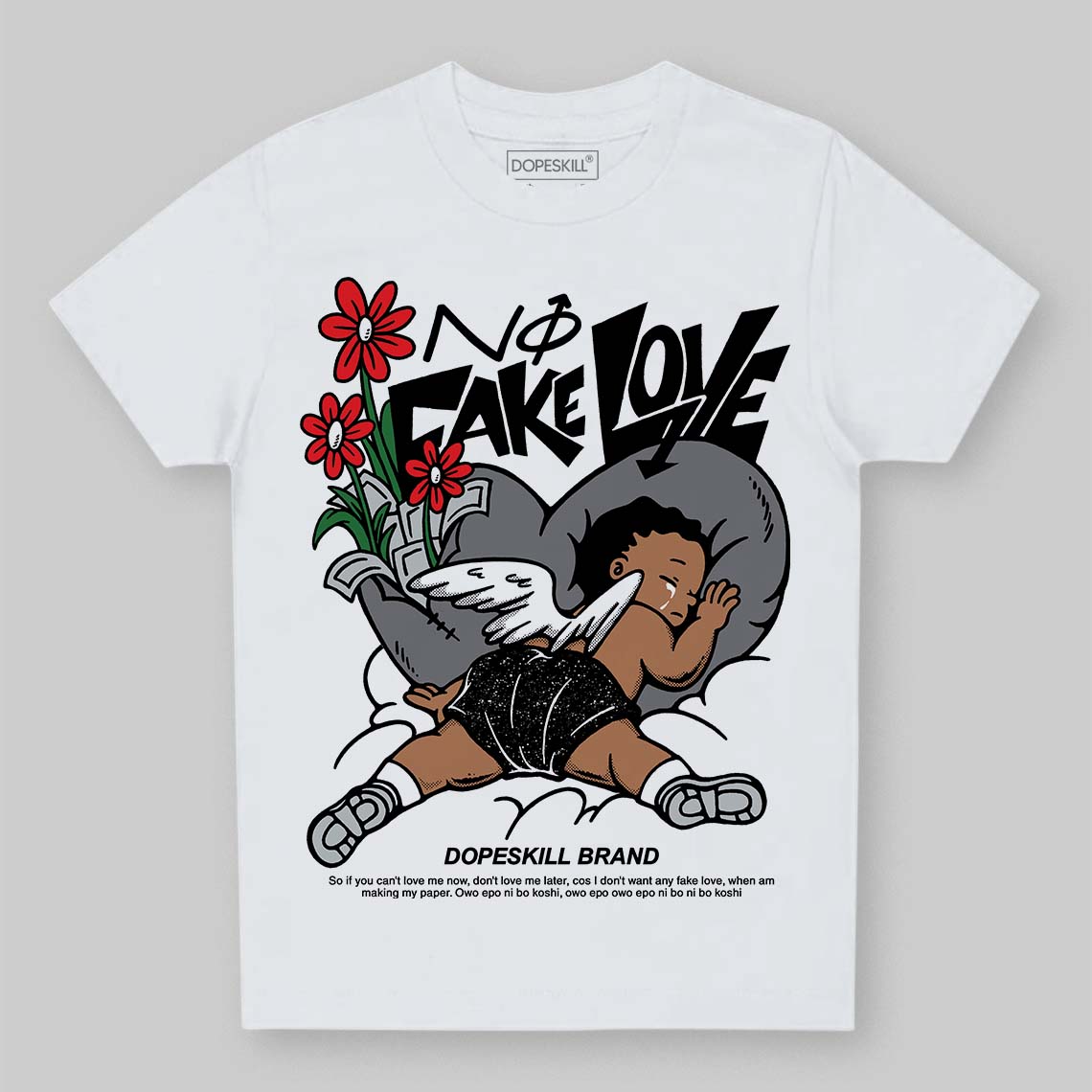 Fear 4s DopeSkill Toddler Kids T-shirt No Fake Love Graphic