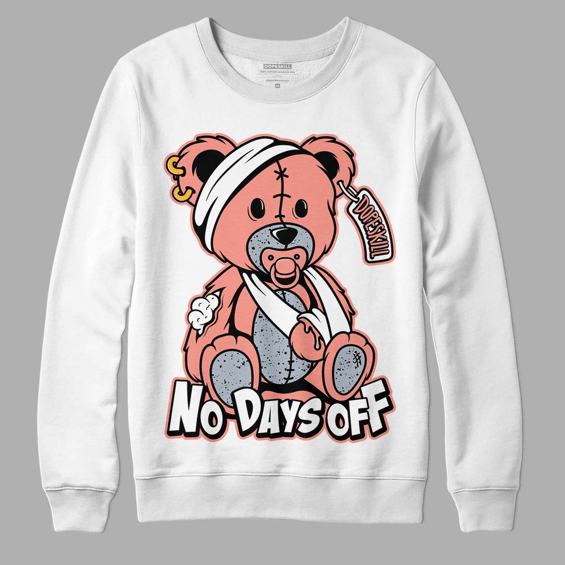 Crimson Bliss 5s DopeSkill Sweatshirt Hurt Bear Graphic