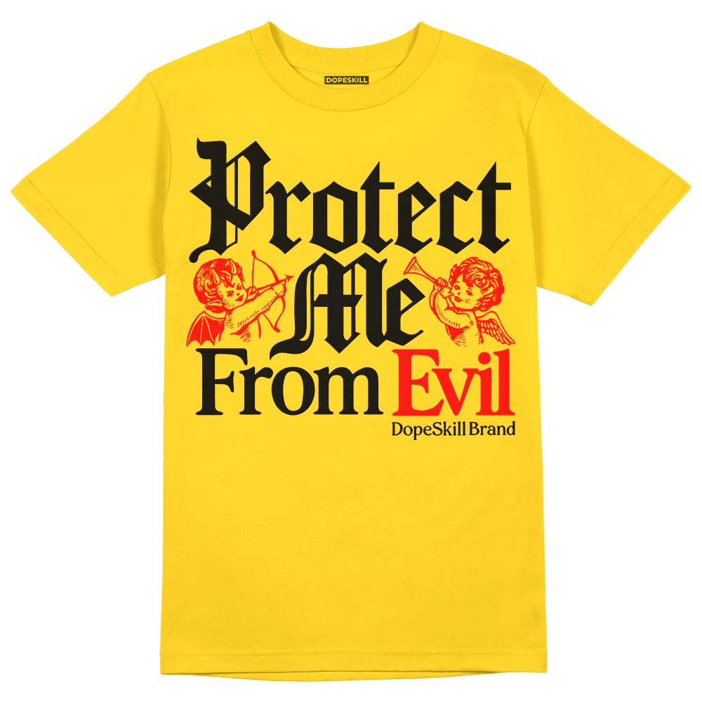 Black Tour Yellow AJ 4 Thunder DopeSkill Unisex T-Shirt Protect Me From Evil Graphic