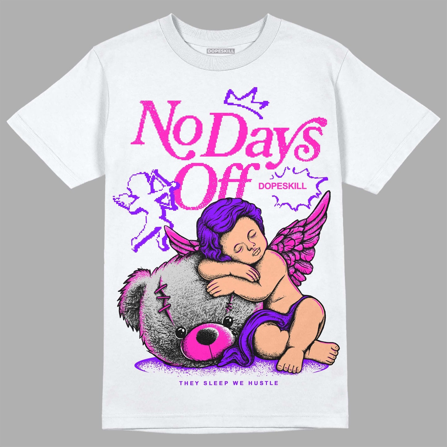 Dunk Low Active Fuchsia DopeSkill T-Shirt New No Days Off Graphic