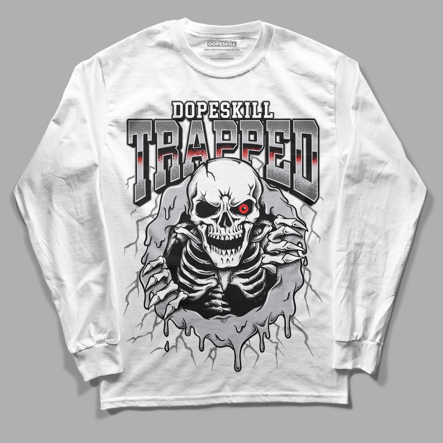 Grey Collection DopeSkill Long Sleeve T-Shirt Trapped Halloween Graphic