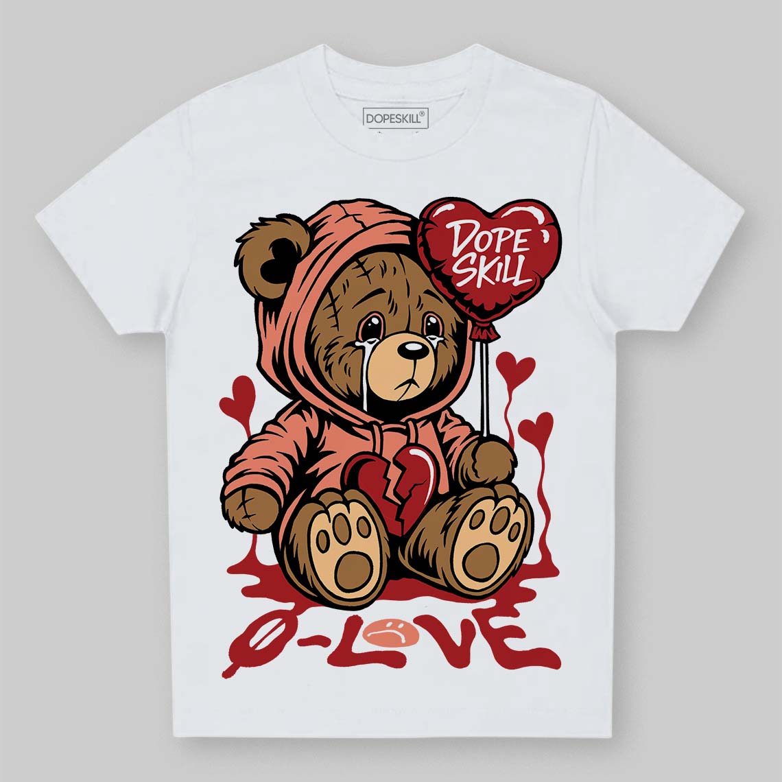 Rare Air Cinnabar 1s DopeSkill Toddler Kids T-shirt Broken Bear Graphic