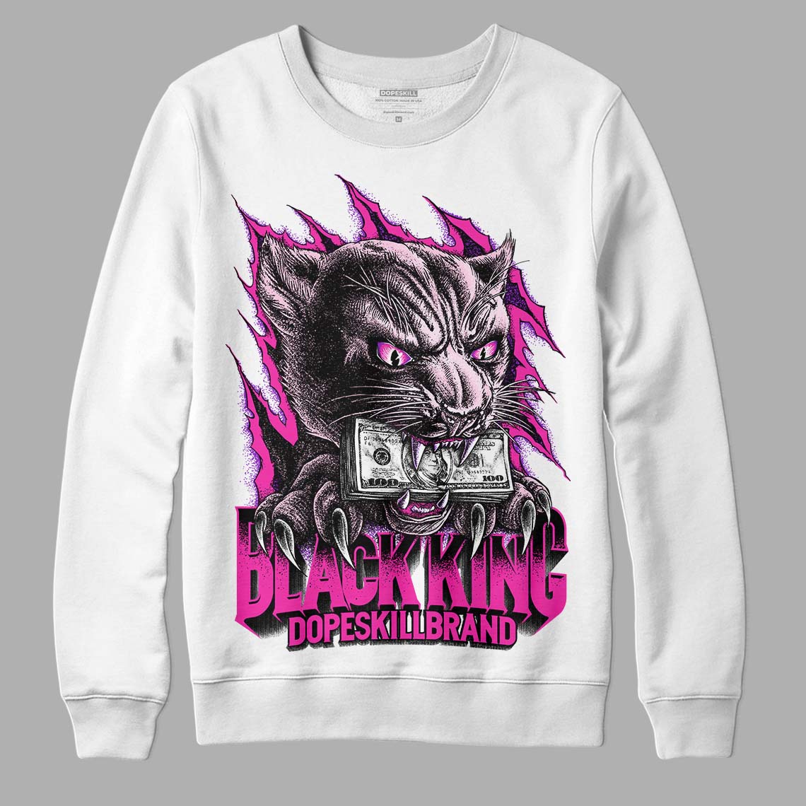 Pink Collection DopeSkill Sweatshirt Black King Graphic