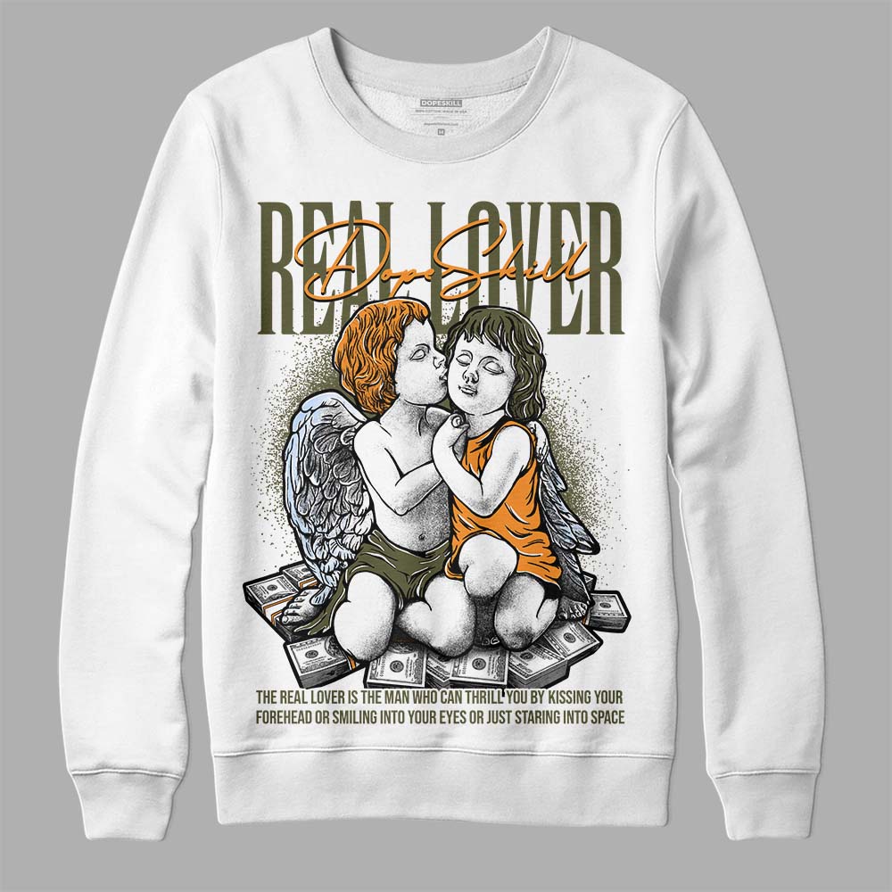 Olive 5s DopeSkill Sweatshirt Real Lover Graphic