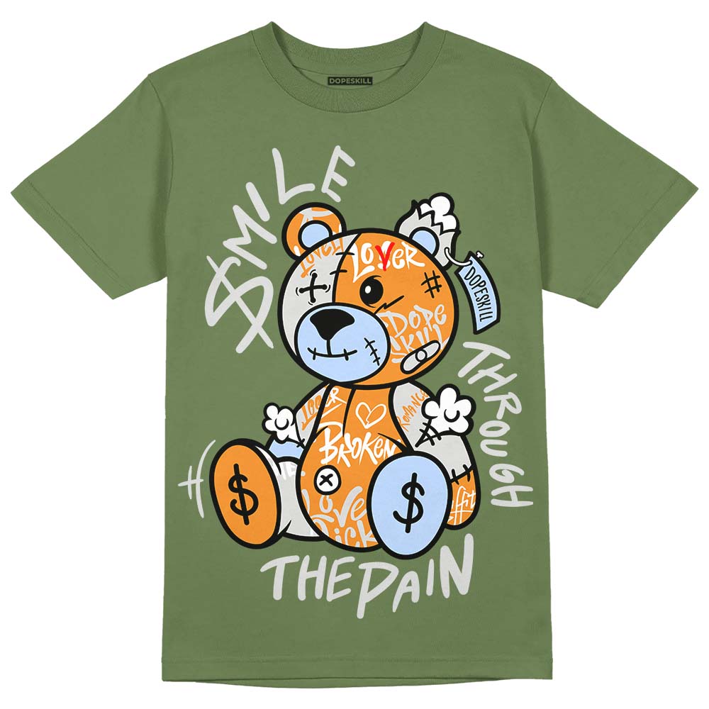 Olive 5s DopeSkill Olive T-shirt Smile Through The Pain Graphic