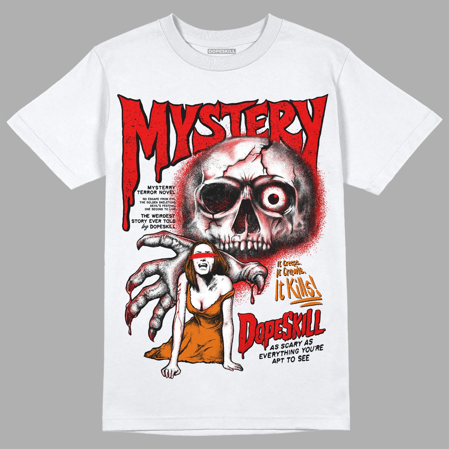 Red Cement 4S DopeSkill T-Shirt Mystery Ghostly Grasp Graphic