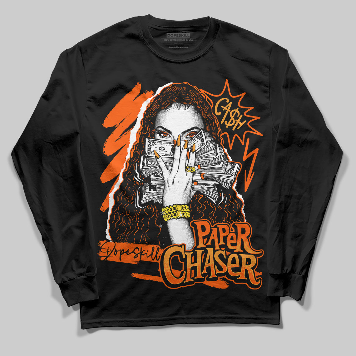 Brilliant Orange 12s DopeSkill Long Sleeve T-Shirt NPC Graphic