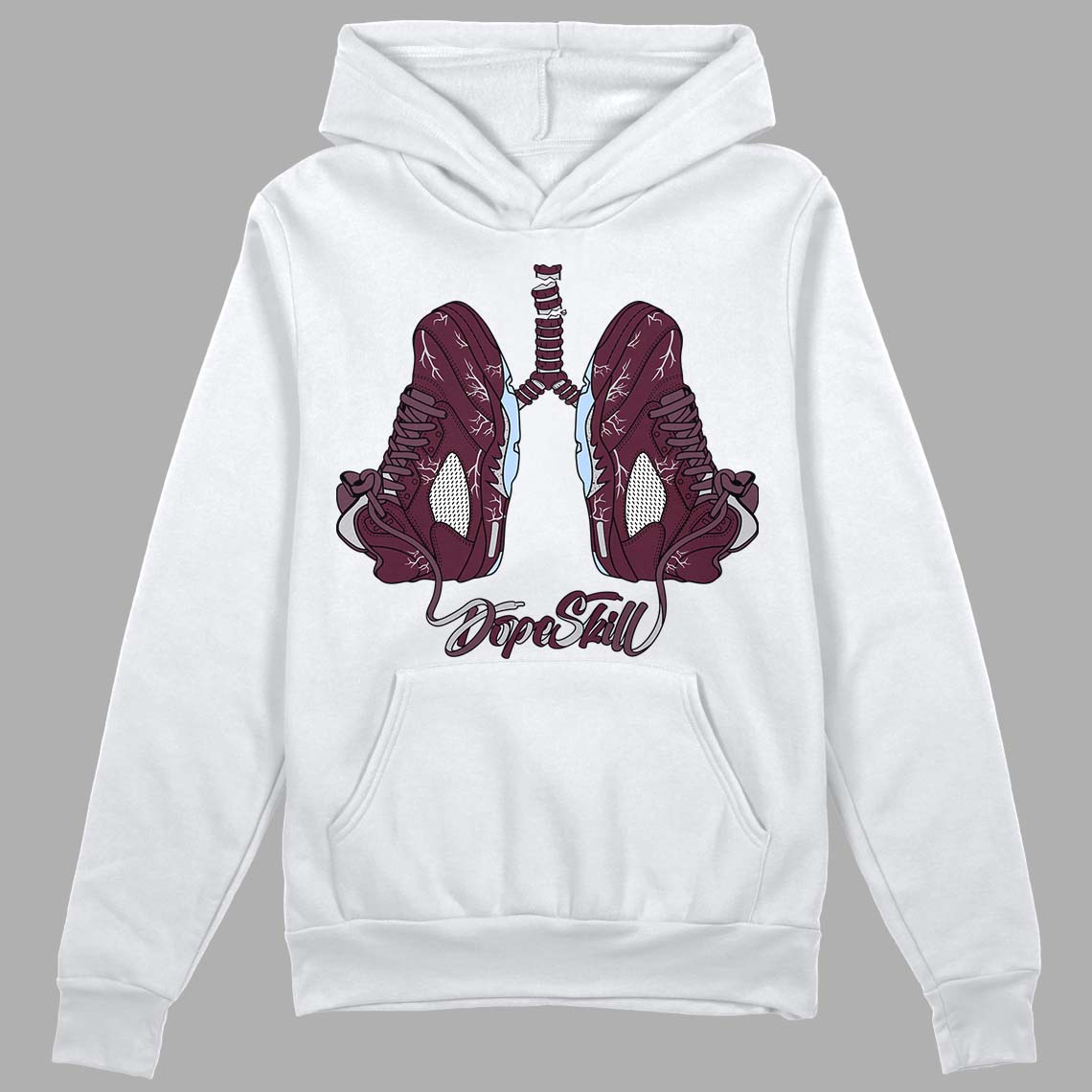 Burgundy 5s DopeSkill Hoodie Sweatshirt Breathe Graphic
