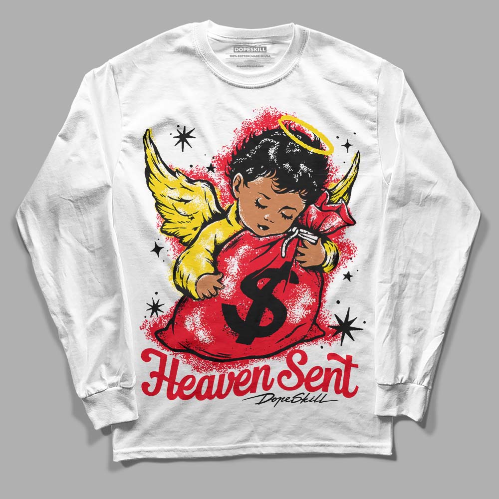 Red Thunder 4s DopeSkill Long Sleeve T-Shirt Heaven Sent Graphic