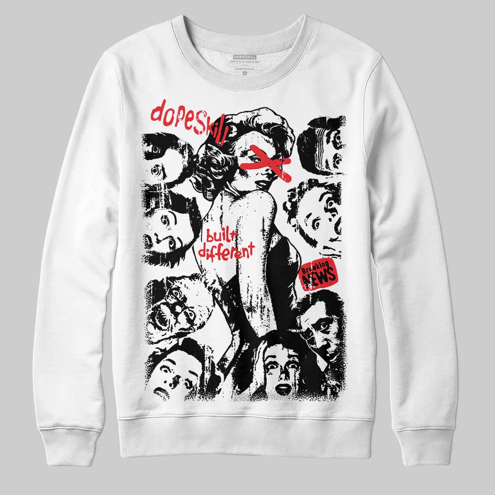 Black and White Collection DopeSkill Sweatshirt Built Different Graphic