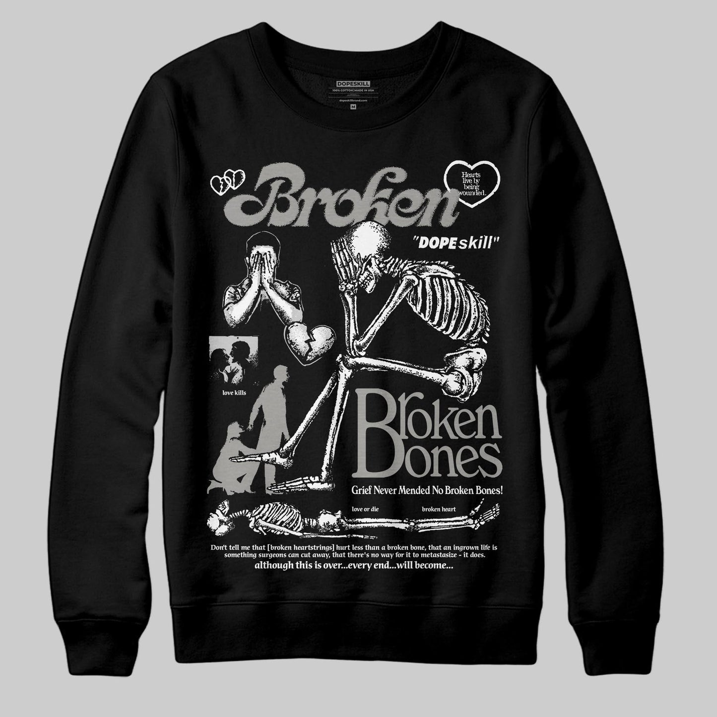 Pure Money 3s DopeSkill Sweatshirt Broken Bones Graphic