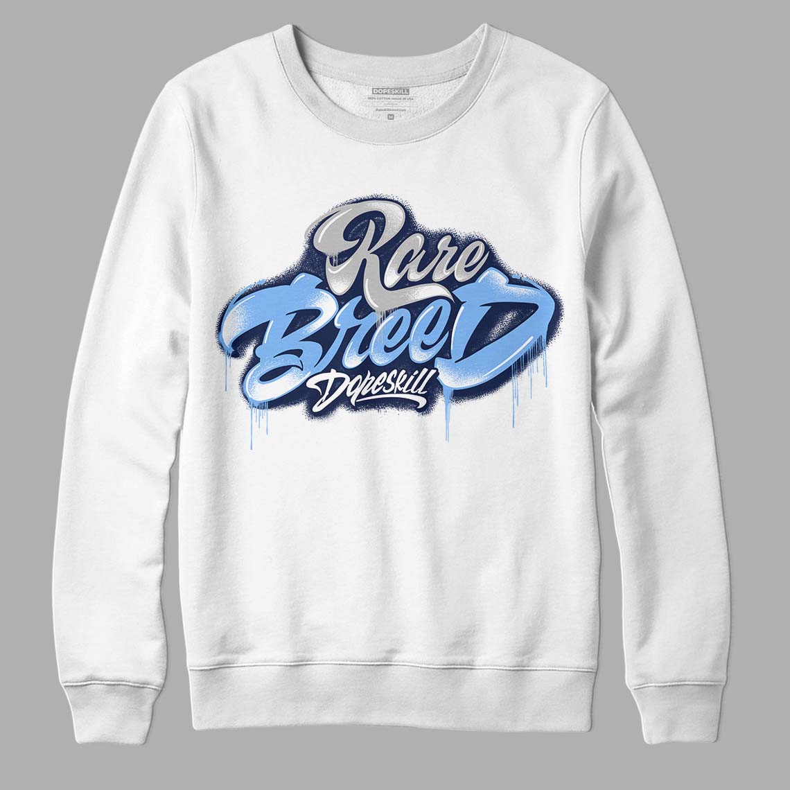 Midnight Navy 5s DopeSkill Sweatshirt Rare Breed Type Graphic