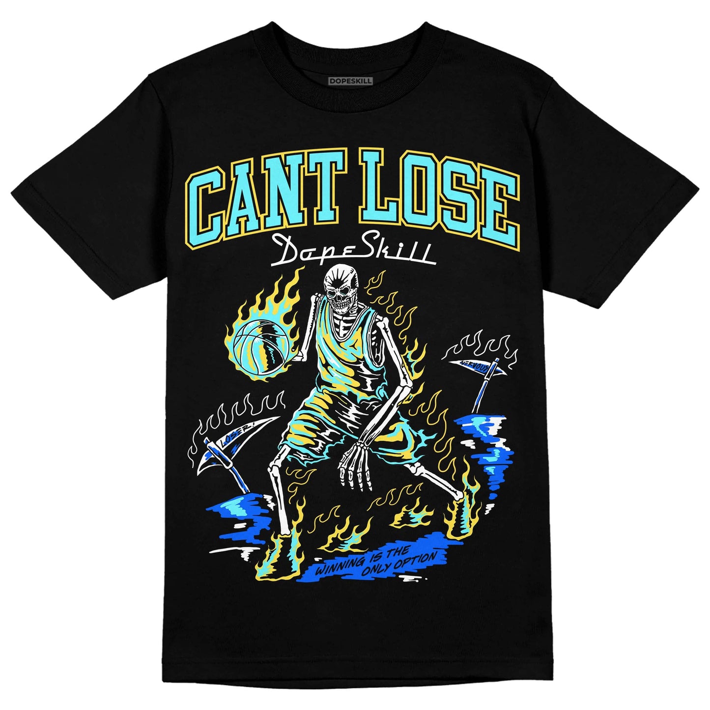Aqua 5s DopeSkill T-Shirt Cant Lose Graphic