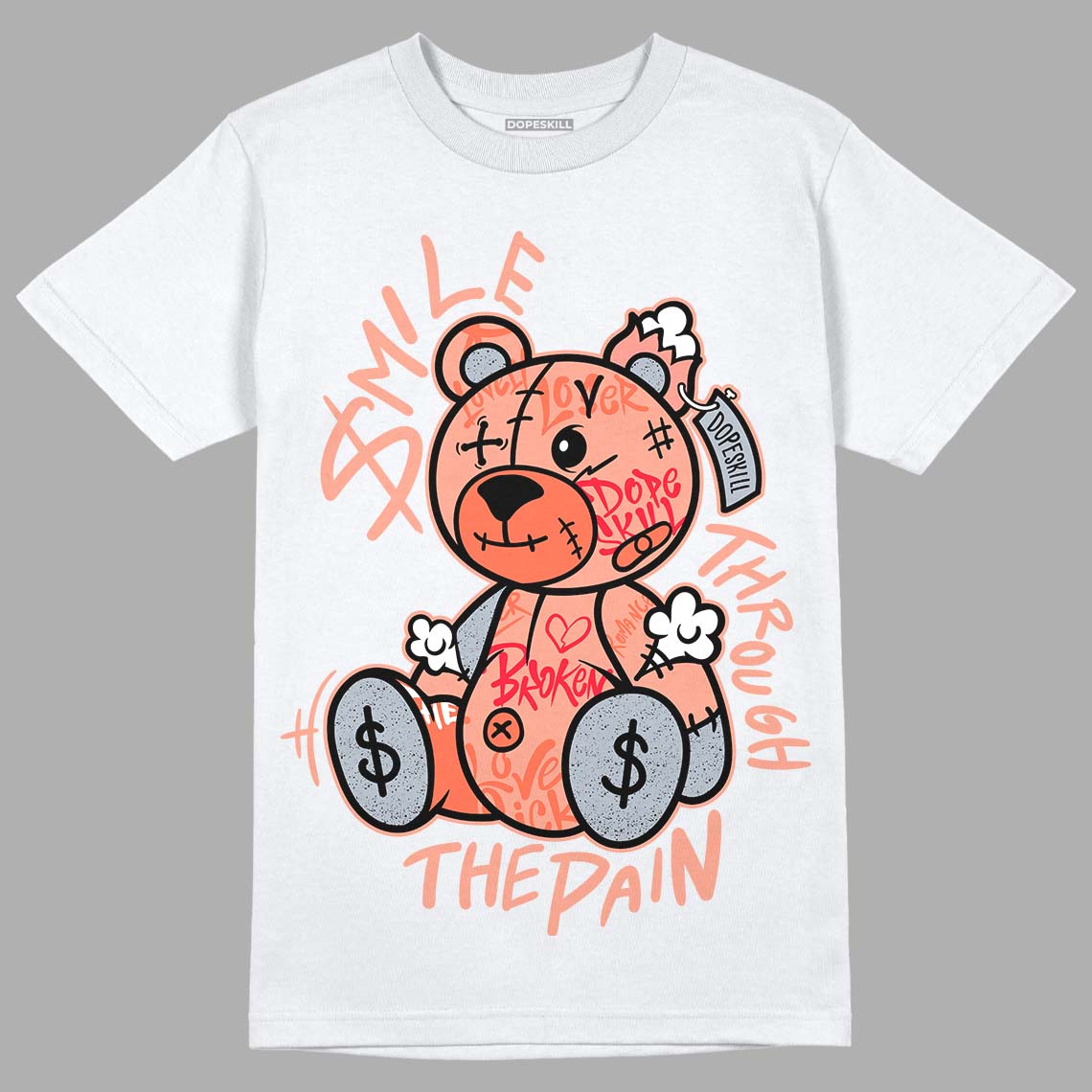 Crimson Bliss 5s DopeSkill T-Shirt Smile Through The Pain Graphic