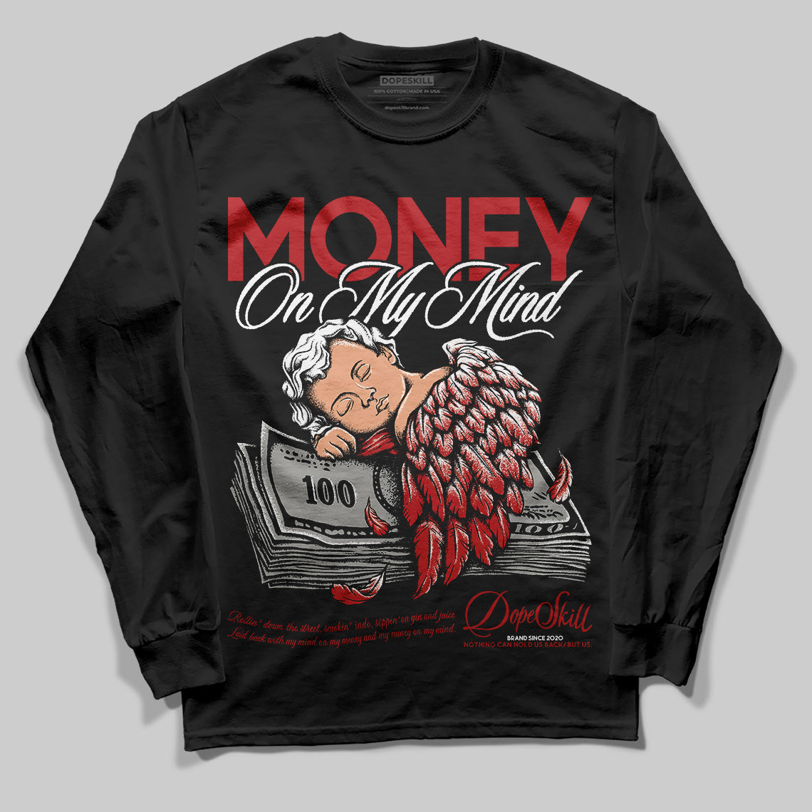 Flu Game 12s DopeSkill Long Sleeve T-Shirt MOMM Graphic