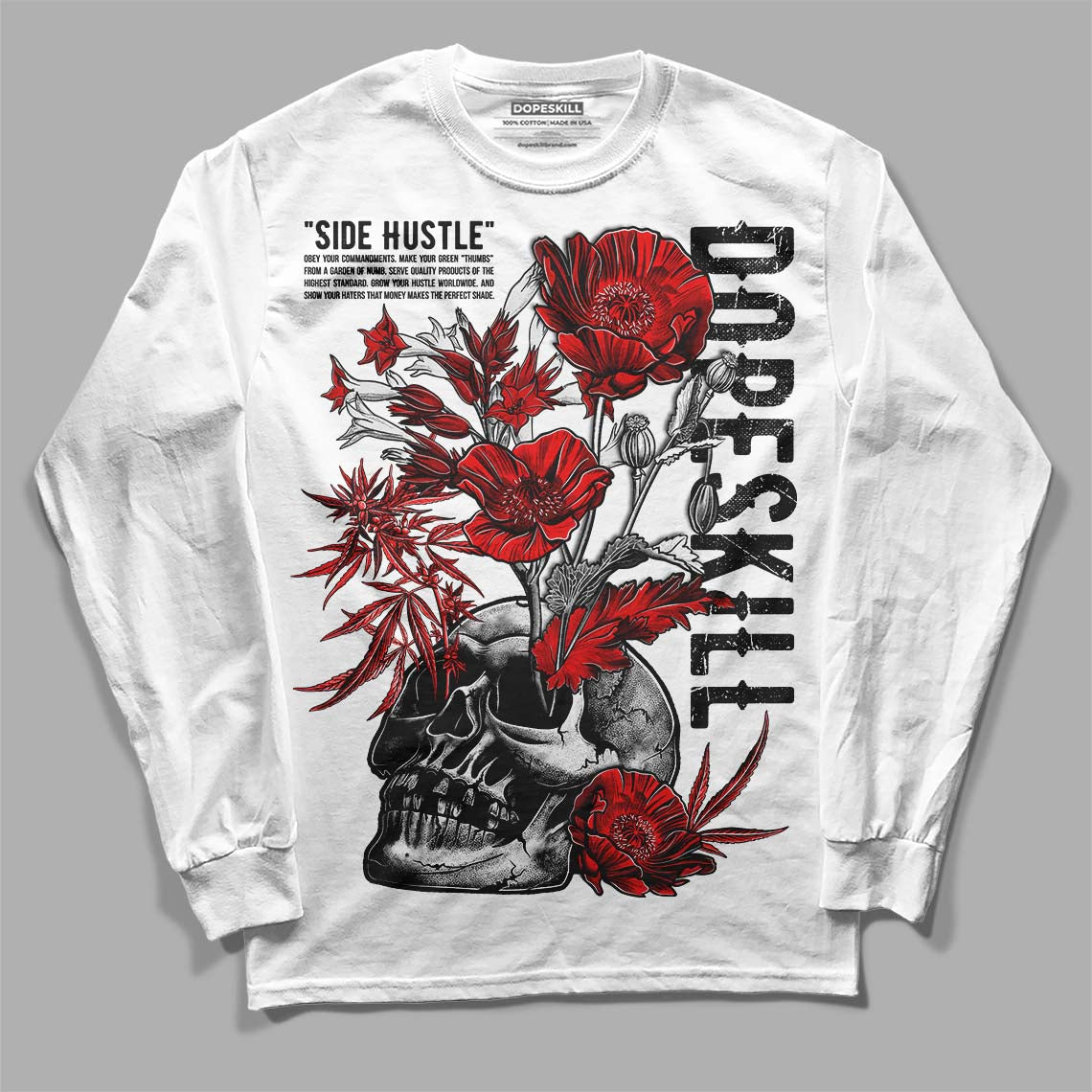 Dunk Low Panda White Black DopeSkill Long Sleeve T-Shirt Side Hustle Graphic