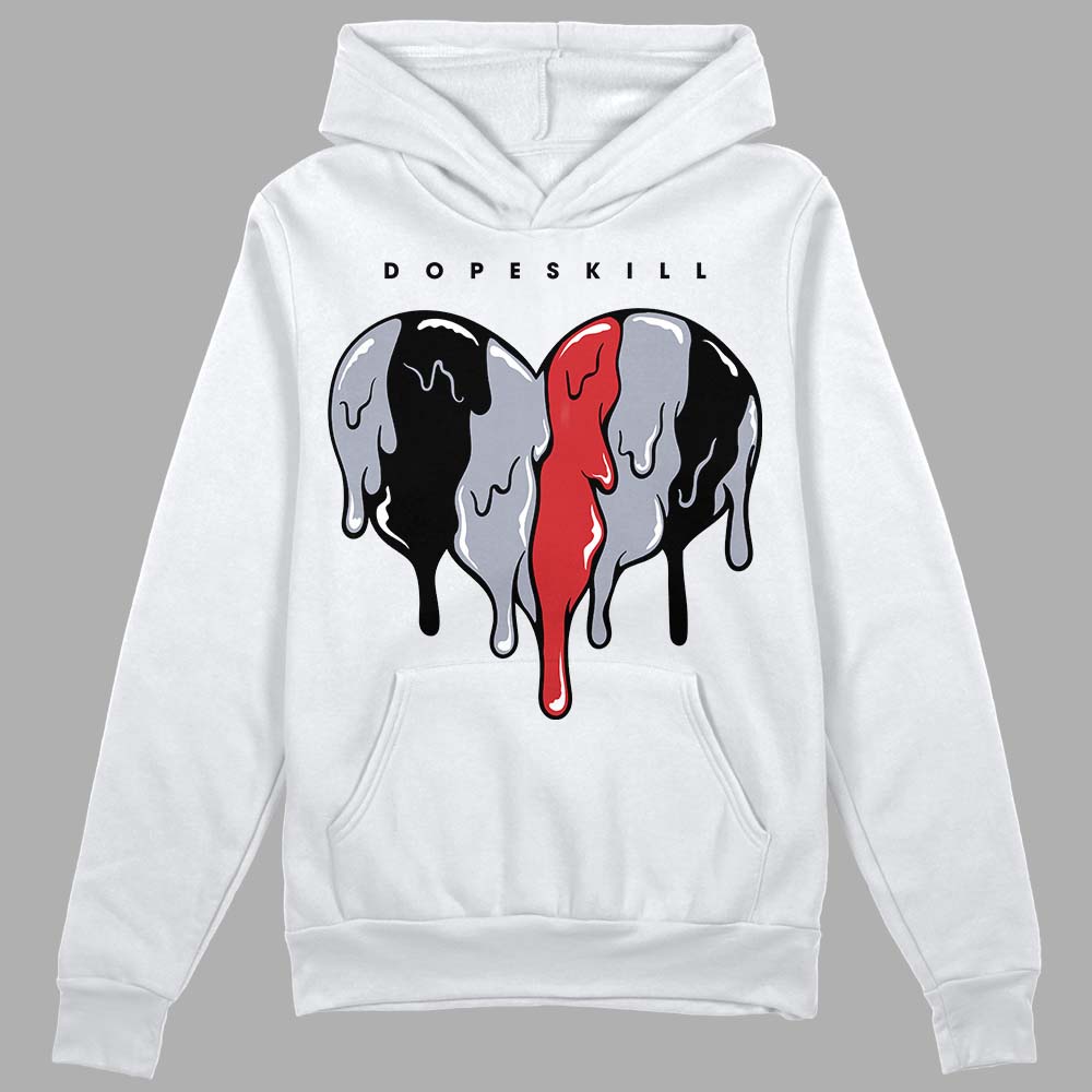 Bred Reimagined 4s DopeSkill Hoodie Sweatshirt Slime Drip Heart Graphic