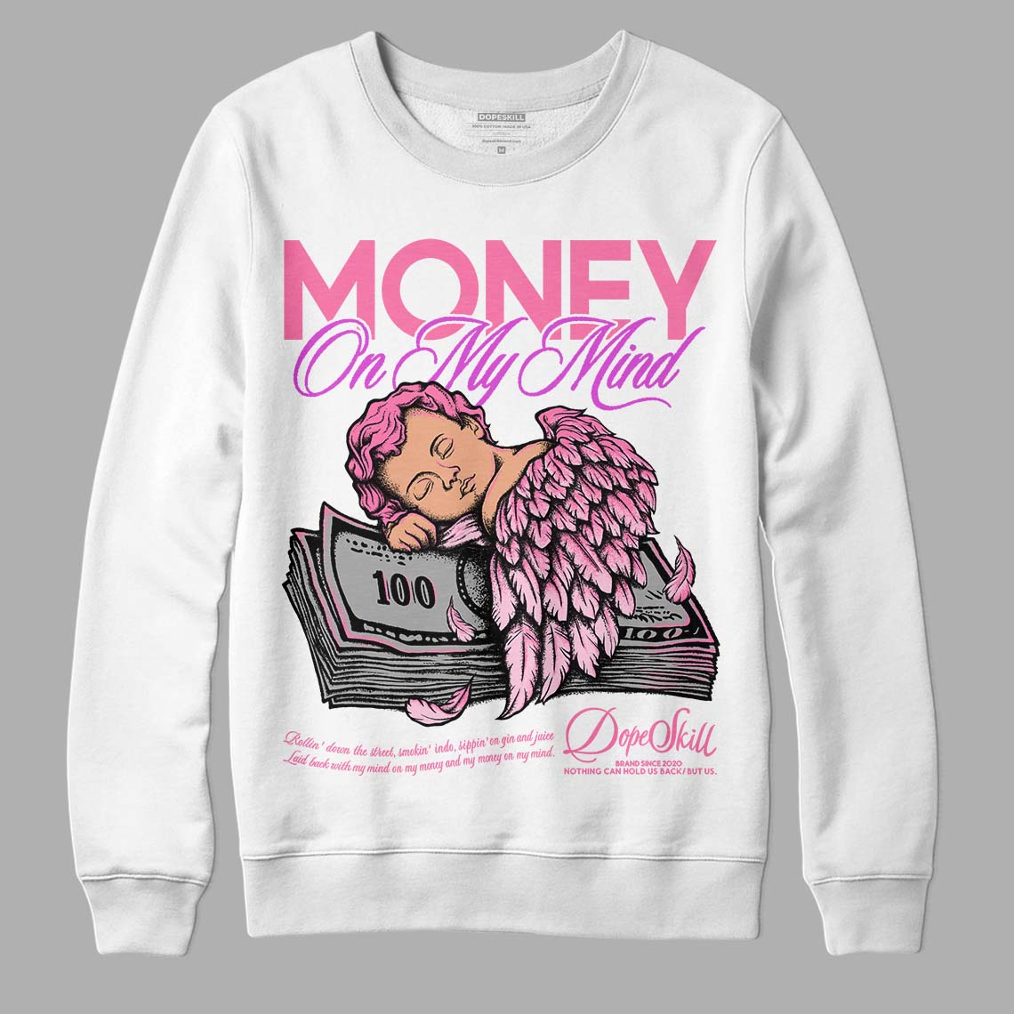 Dunk Low Pink Foam DopeSkill Sweatshirt MOMM Graphic