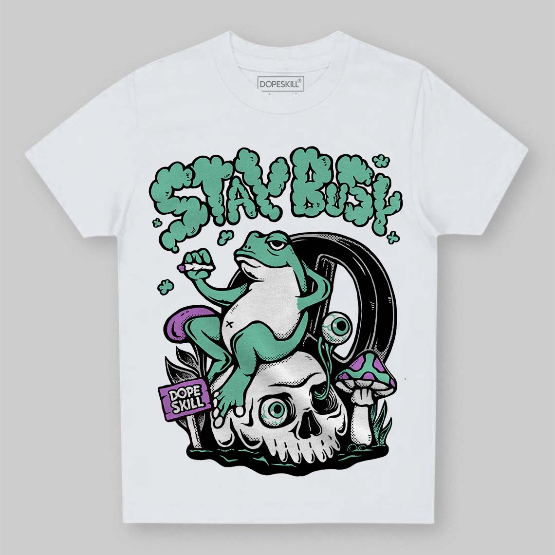 Green Glow 3s DopeSkill Toddler Kids T-shirt Stay Busy Graphic