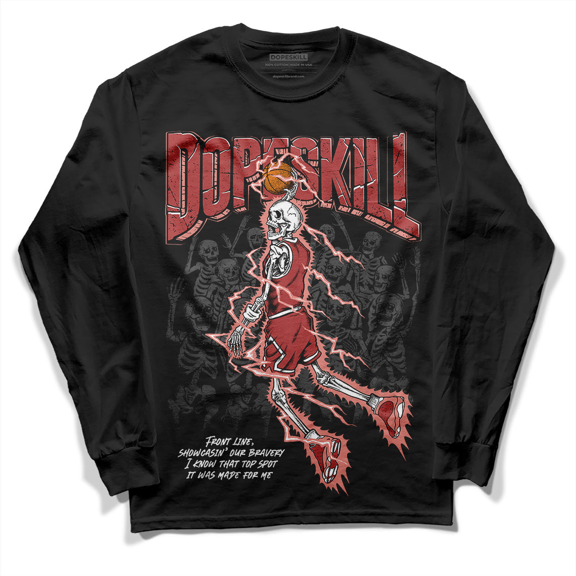 Dune Red 13s DopeSkill Long Sleeve T-Shirt Thunder Dunk Graphic