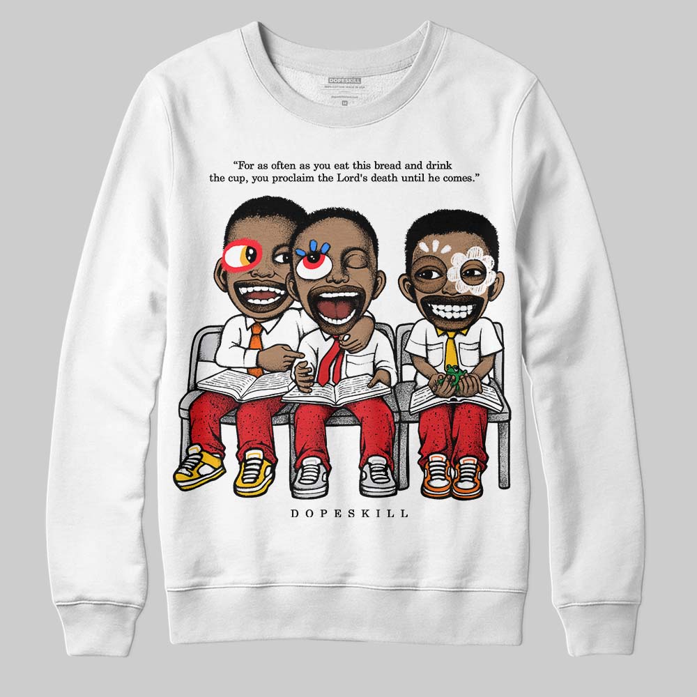 Red Cement 4s DopeSkill Sweatshirt First Sunday Graphic