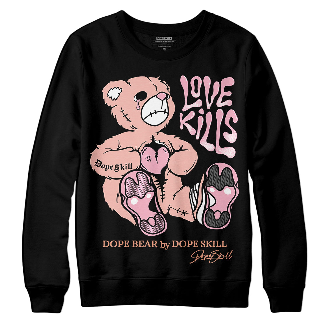 Legend Pink 11s DopeSkill Sweatshirt Love Kills Graphic