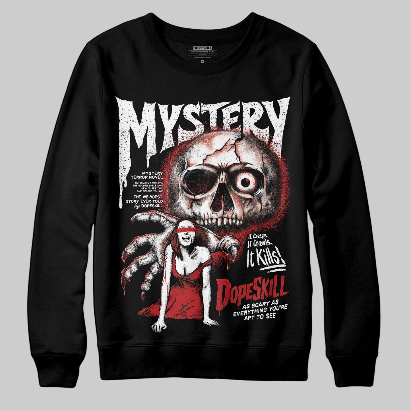 Black Toe Reimagined 1s DopeSkill Sweatshirt Mystery Ghostly Grasp Graphic