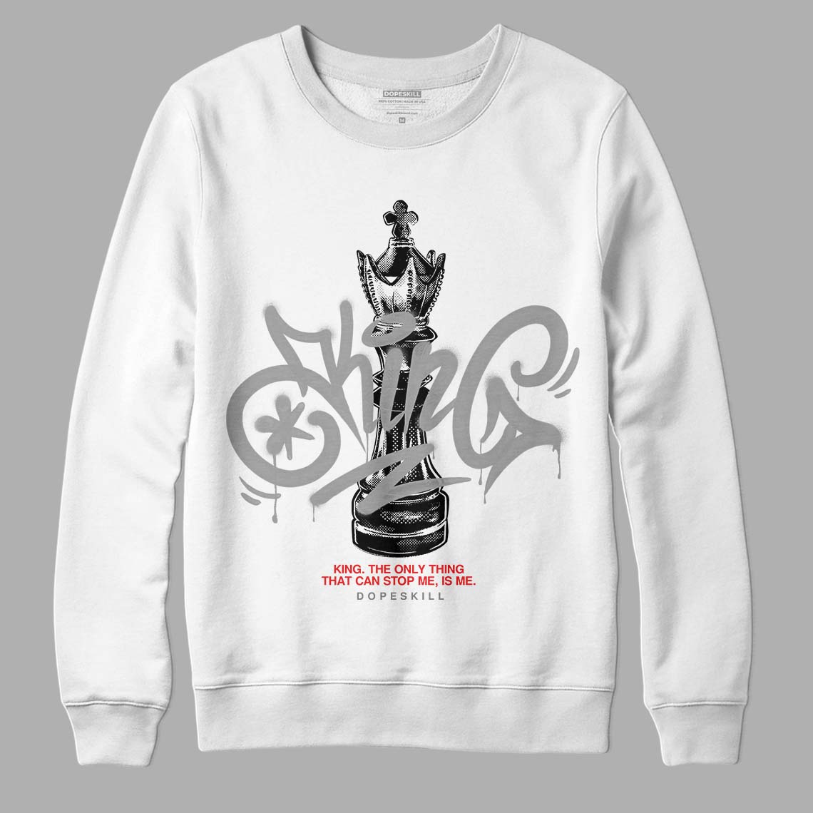 Grey Collection DopeSkill Sweatshirt King Chess Graphic