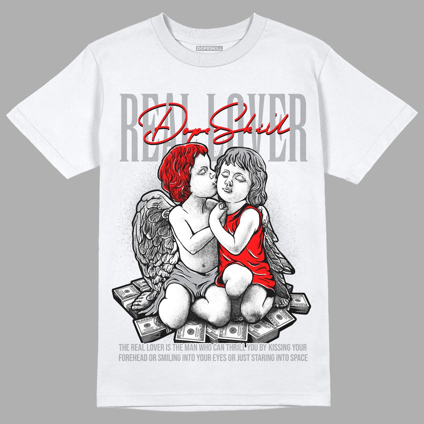 Fire Red 9s DopeSkill T-Shirt Real Lover Graphic