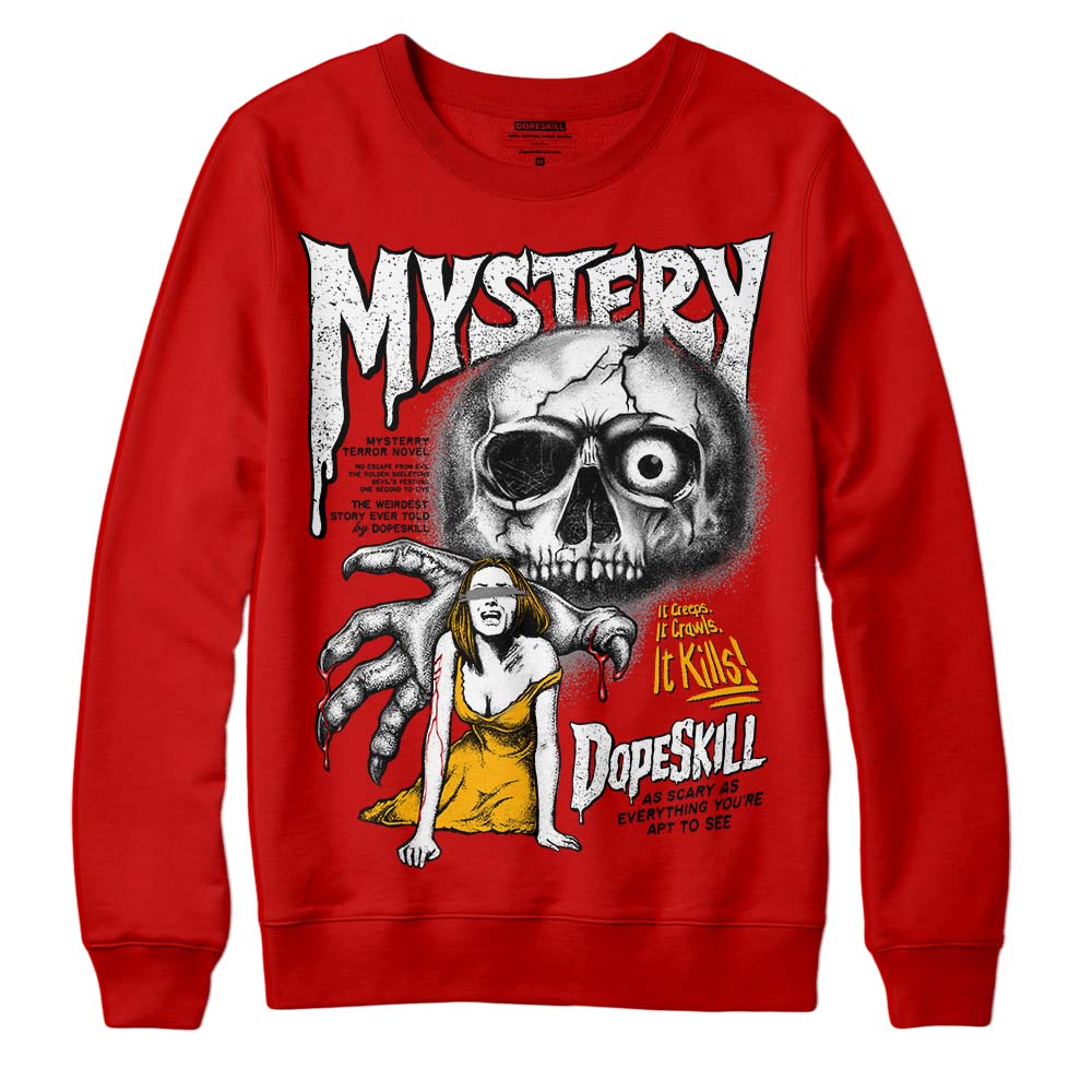 Red Collection DopeSkill Red Sweatshirt Mystery Ghostly Grasp Graphic