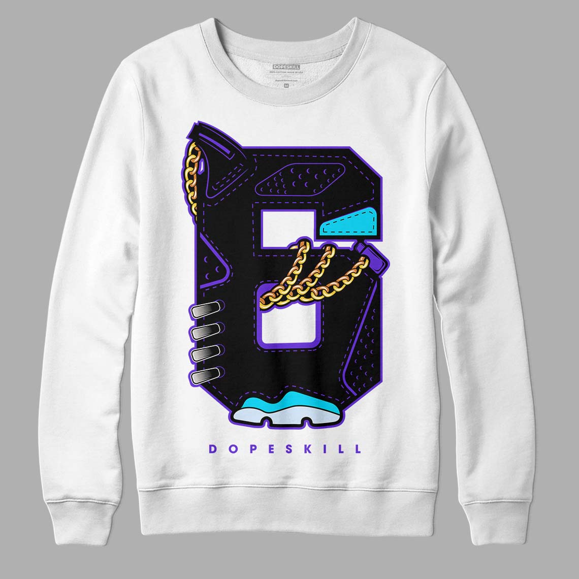 Aqua 6s DopeSkill Sweatshirt No.6 Graphic