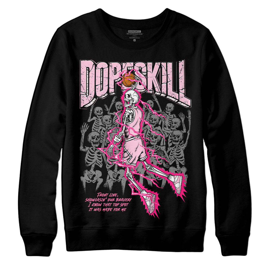 Dunk Low Pink Foam DopeSkill Sweatshirt Thunder Dunk Graphic