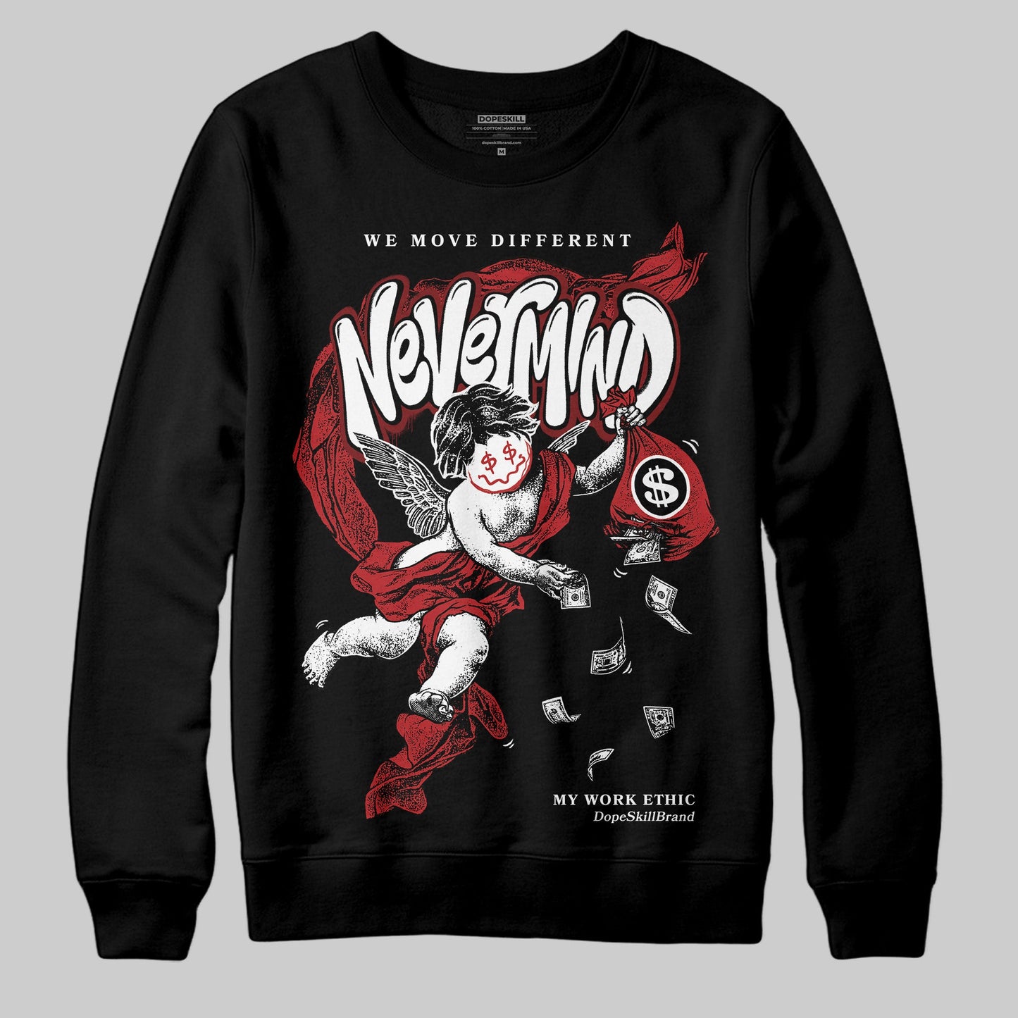 Black Toe Reimagined 1s DopeSkill Sweatshirt Nevermind Graphic