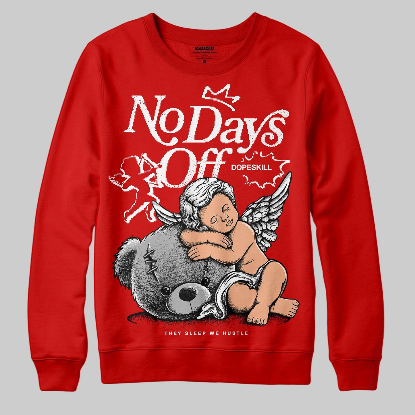 Bred Velvet 11s DopeSkill Red Sweatshirt New No Days Off Graphic