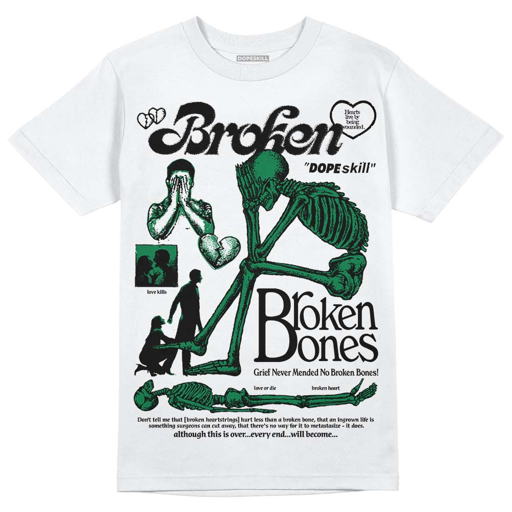 Lucky Green 5s DopeSkill T-Shirt Broken Bones Graphic