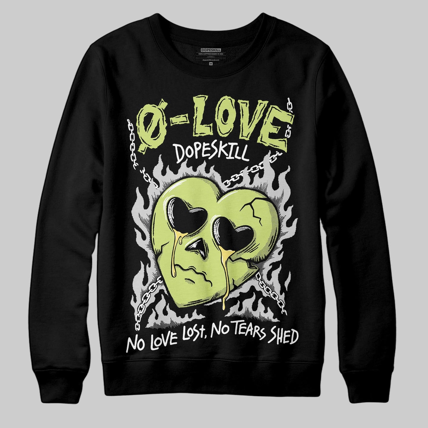 Light Lemon Twist 4s DopeSkill Sweatshirt Crying Heart Graphic