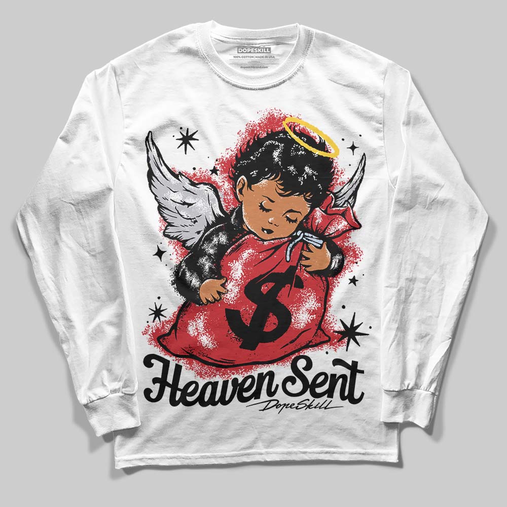 Black Metallic Reimagined 5s DopeSkill Long Sleeve T-Shirt Heaven Sent Graphic