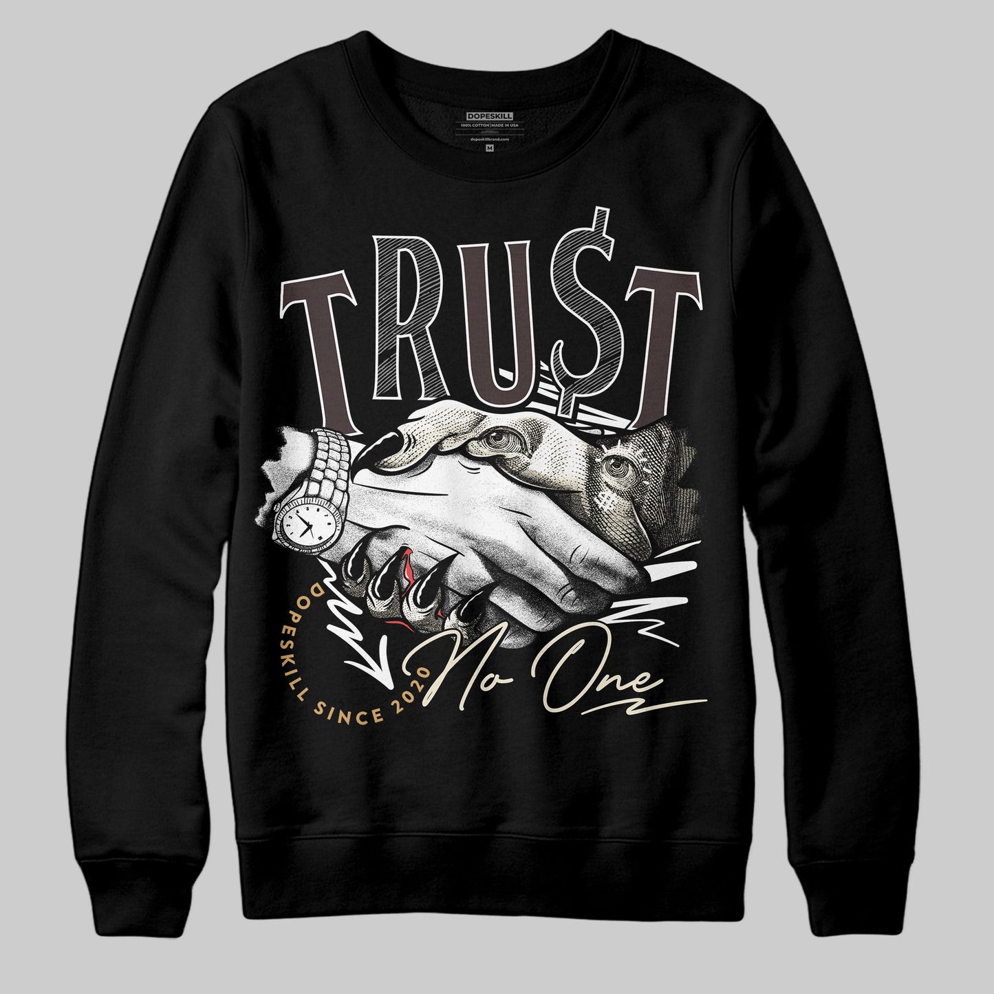 Earth 5s DopeSkill Sweatshirt Trust No One Graphic