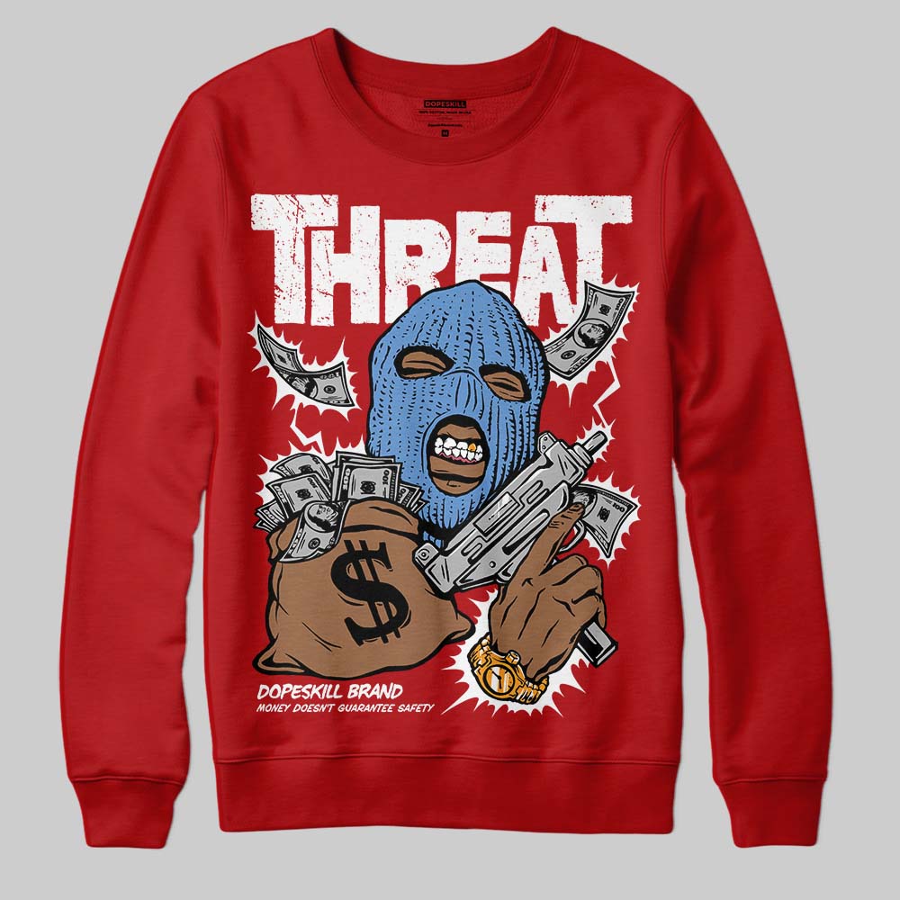 Cherry 11s DopeSkill Sweatshirt Under Threat Graphic