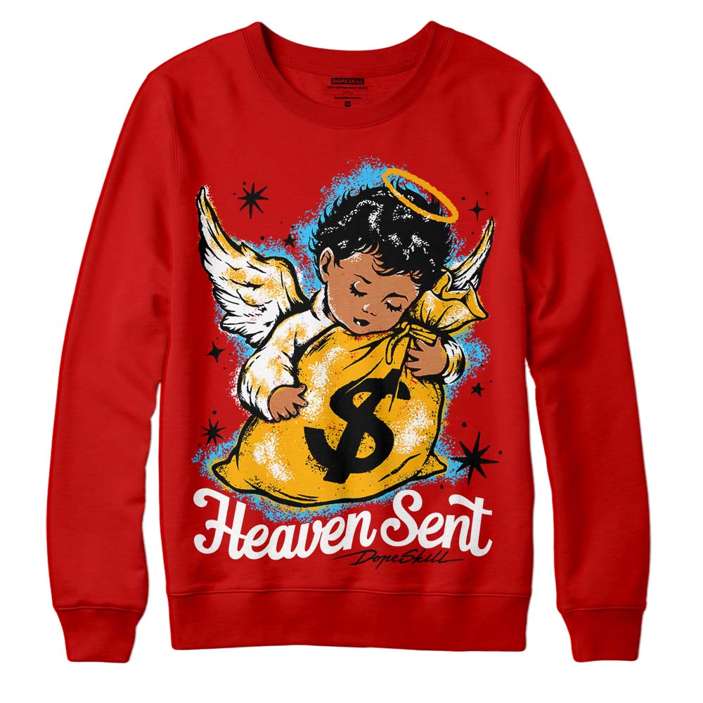 Red Collection DopeSkill Red Sweatshirt Heaven Sent Graphic