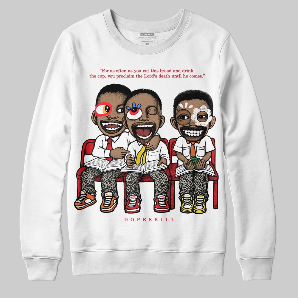 Fire Red 3s DopeSkill Sweatshirt First Sunday Graphic